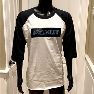 Helmet Lang Pigeon Baseball Tee NWT